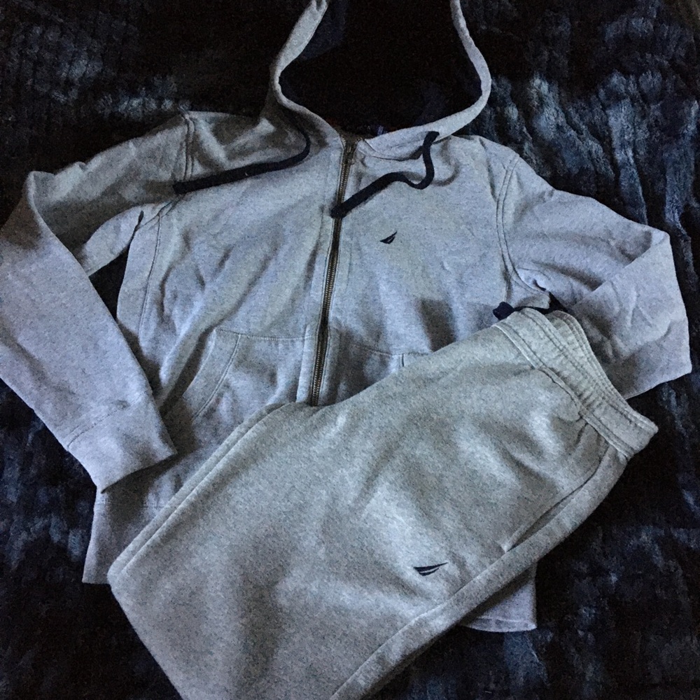 Grey Nautica track suit
